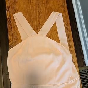 Light peach chiffon skater dress